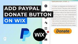 How to Set Up and Add a PayPal Donation Button in Wix | EASY