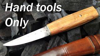Knife Making - using only hand tools (Finnish style puukko)