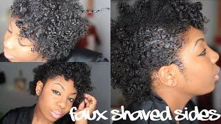 Faux Shaved Sides Updo On Natural Hair | NaturallyNellzy