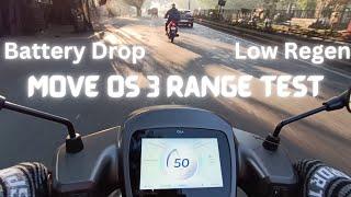 Move OS 3 Range Test Ola S1 Pro | 135Km In Normal Mode