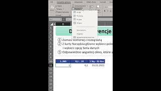 Długie sekwencje liczb i dat | Excel w minutę #21