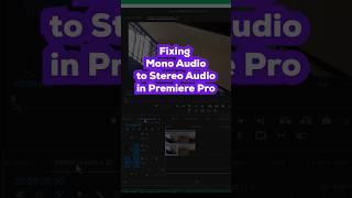 How to Change Mono Audio to Stereo in Premiere Pro #premiereprotips