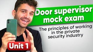 SIA Door Supervisor Course Unit 1 Mock Exam | Door Supervisor Exams