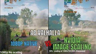 Nvidia Image Scaling tested at 77% & 67% - Assassin Creed Valhalla | GTX 1060  | Ryzen 5 2400G 1080p