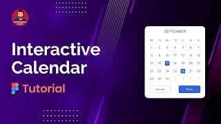 How to make Animated interactive Calendar in Figma | Figma Tutorial | UI Animation