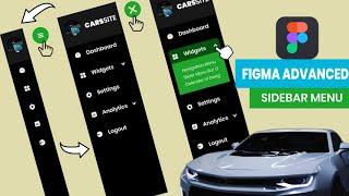 Advanced Figma Side Menu with Submenus | Collapsible Side navigation menu (2021)