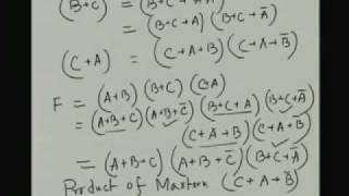 Lecture - 8 Boolean Function Minimization