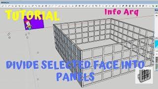 Divide selected face into panels /1001bit plugin SketchUp