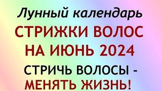 Лунный календарь СТРИЖКИ волос на ИЮНЬ 2024. Благоприятные и неблагоприятные дни.