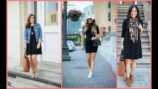 LOOKS CASUALES CON VESTIDO NEGRO PARA EL DIA/ OUTFITS CON VESTIDOS NEGROS 2024