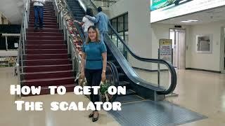 How to get on the escalator##for safety &secure ##passengers vlog15 by jinky o.