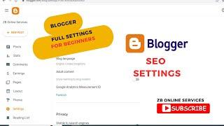 Blogger SEO Setting (Advanced SEO) | SEO Setting For Blogger | Robots.txt