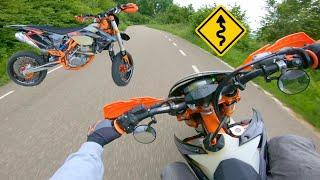 KTM 350 EXC-F SUPERMOTO GOING FOR A RIDE - FULL HGS EXHAUST