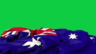 Australia Flag Laying Flat | GREEN SCREEN & CHROMA MATTE