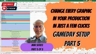 Complete Production Change In A Few Clicks PT 5: Gameday Setup | One Man's Stream EP95 | vMix+Excel