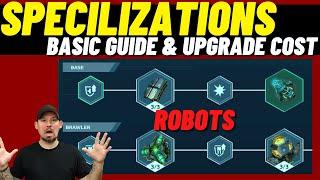 Robot Specializations How It Works And Upgrade Cost - War Robots