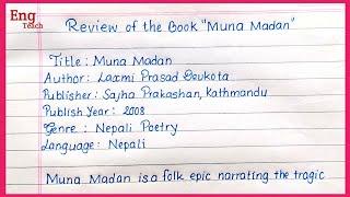 Book Review of Muna Madan | Book Review | Book Review in English|Muna Madan Book Review  |Eng Teach