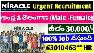 Miracle Software Systems Company Job Recruitment In Telugu|| Latest Jobs Openings In Telugu|| Free