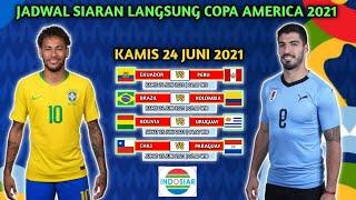 Jadwal siaran langsung Copa America 2021 Hari ini | Kamis 24 Juni 2021