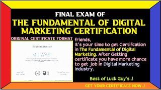 2020_Latest:Final Exam of The Fundamental of Digital Marketing Certification|Google Digital Unlocked