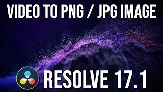How to Export a Single Video Frame to JPG PNG Image in DaVinci Resolve 17.1