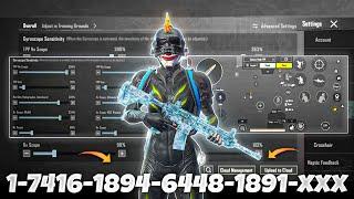 New Update 3.4 Best Sensitivity code + Control Settings Pubg Mobile /Bgmi Sensitivity 2024