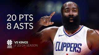 James Harden 20 pts 8 asts vs Kings 23/24 season