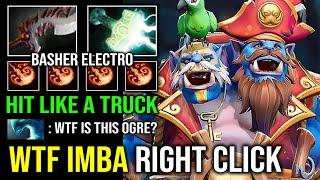 WTF 1v5 Electro Right Click Ogre Magi with Basher Mjollnir Imba Hit Like a Truck Dota 2