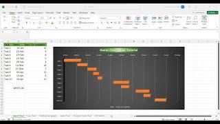 Gantt Chart Excel Tutorial - How to make a Basic Gantt Chart in Microsoft Excel 2023