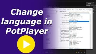 Language settings in PotPlayer | Change language in PotPlayer