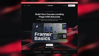 Landing Page Template for Selling Digital Courses - Customizing the Educate Framer Template