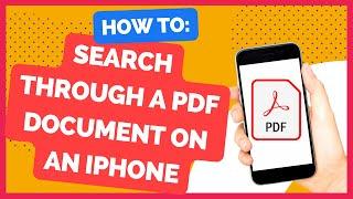 How To Search Through a PDF Document On An iPhone | Find a Word In a PDF Document