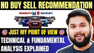 Maruti Suzuki Share Analysis | Complete Fundamental & Technical Review | Durgesh Bhardwaj