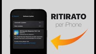 iOS 16.5.1 (a) RITIRATO! Ecco come rimuoverlo da iPhone!