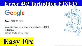Error 403 forbidden in Any Web Page in Chrome - FIX |Easy Fix |  Fix Server Error 403