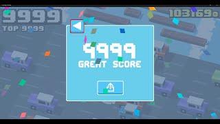 Crossy Road NEW World Record! First Max Score! 9999