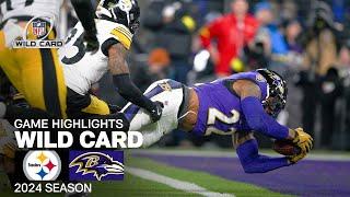 Pittsburgh Steelers vs. Baltimore Ravens Game Highlights | NFL 2024 Season Wild Card