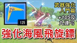 【薩爾達傳說  曠野之息】強化「海風飛旋鏢」、九連弓，武器強化入門教學