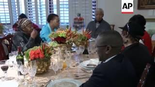 Nelson Mandela enjoys his 94th birthday party surrounded by family and friends