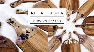 RESIN flower serving board