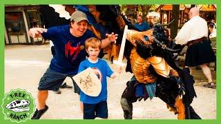  Ranger LB & Ranger Aaron Meet A (Real Life) Dragon  |  T-Rex Ranch Dinosaur Videos