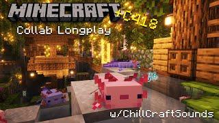 Rainy Minecraft Lush Cave House Build Longplay #1 w/C418 music