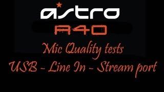 ASTRO A40 2013 Edition mic test ( All possible inputs )