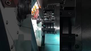 Brass worm shaft sample trial on HC-20N Gang type CNC lathe with broach holder