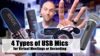 4 USB Microphone Types for Virtual Meetings or Recordings