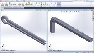 SolidWorks Training Practice Exercises for Beginners - 9 | SolidWorks Swept Boss Base Tutorial