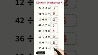 Division worksheet part 1 solutions | solved division worksheet part 1|