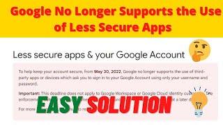 Google no longer supports the use of third party apps or devices | Quick and Easy Solution