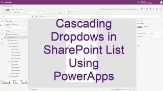 Cascading Dropdowns using PowerApps for SharePoint List Form