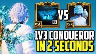 FEITZ 1V3 CONQUEROR SQUAD IN 2 SECONDS!! | PUBG Mobile